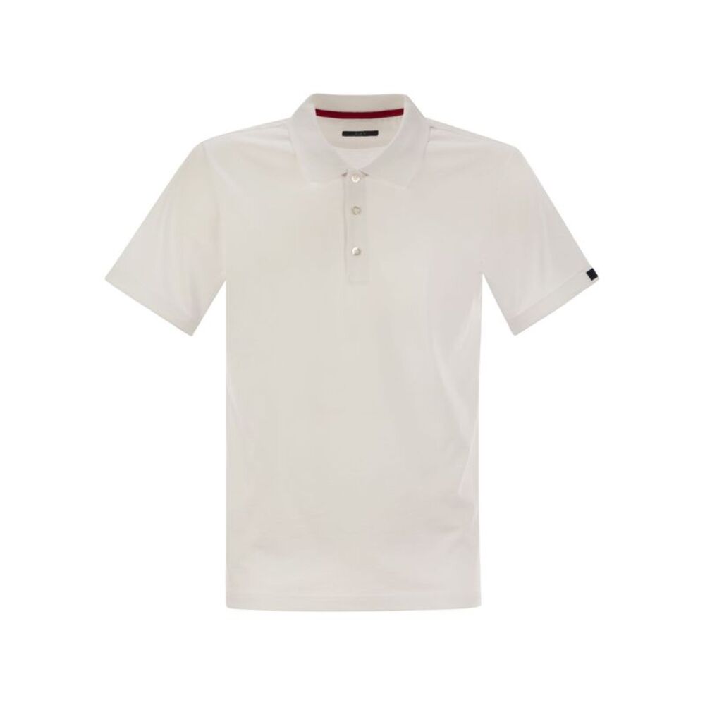 Fay Men Short-Sleeved Cotton Polo Shirt